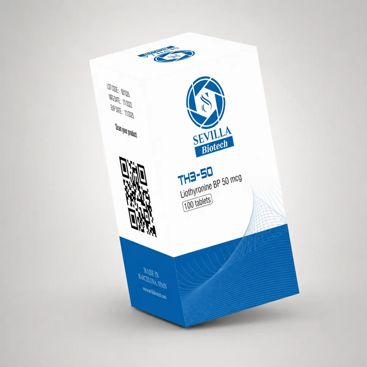 A Sevilla Biotech tablet carton